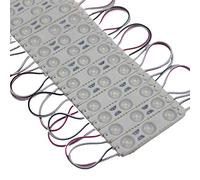 Rextin Lot de 200 modules LED 2835 super lumineux - Blanc - Étanche - Décoration pour lettres, panneaux publicitaires - Avec ruban adhésif - Dos (jaune)