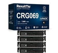 RexuitTio CRG069 Remplacement de la Cartouche de Toner Compatible à Haut rendement pour CRG069HK/C/M/Y avec la dernière Puce, Fitscanon LBP673CDW LBP674CX MF752CDW MF756CX imprimante Laser, Noir
