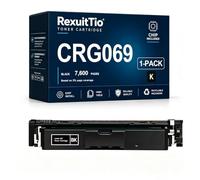 RexuitTio CRG069 Remplacement de la Cartouche de Toner Compatible à Haut rendement pour CRG069HK/C/M/Y avec la dernière Puce, Fitscanon LBP673CDW LBP674CX MF752CDW MF756CX imprimante Laser, Noir