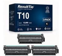 RexuitTio Remplacement de la Cartouche de Toner Compatible T10 à Haut rendement pour T10, Convient à Canon i-SENSYS C1533P C1538P, Noir