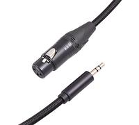 REXUS Câble d'interconnexion audio TRS mâle vers XLR femelle de 6,6 m, stéréo 3,5 mm vers XLR pour haut-parleur, mixeur, microphone, amplificateur, smartphone (35M2XLRF-20)