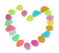 REXVTNS 20 pcs Brillent dans Les Pierres de Poisson Noires | Roches Lumineuses Haute luminosité pour Aquarium/Jardin/décor de Piscine | Cailloux colorés sûrs et durables | 2-3 cm de