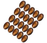 REXVTNS 20 PCS Cabochons de pierre d'œil de tigre jaune authentique | Perles de dôme à plat ovales pour la fabrication de bijoux et les cristaux de guérison | Pierres polies 18x13 mm non