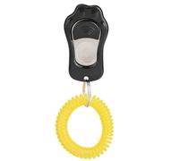 REXVTNS 3 - Clicker d'entraînement pour chien | Son réglable pour chats/oiseaux/chevaux | En forme de griffe avec dragonne confortable | Matériau PC robuste (noir)