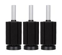 REXVTNS Aquarium Sponge Filtration System | Quiet Biological Sponge Filtration for Betta Fry/Shrimp/Small Fish | 6 Vertical Stripes Design | 3 Pack with Oxygen Tubes