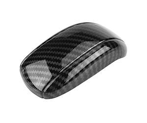 REXVTNS Autocollant de garniture de couvercle de pommeau de levier de vitesse de voiture, Durable pour Eclipse Cross 17-18 (Fibre de carbone noir)