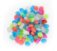 REXVTNS des Pierres Lumineuses Lumineuses pour l'environnement de Poisson | Environnement de Poisson Les Galets Absorbent la lumière du Jour et la Lueur la Nuit | Décoration Fluorescente