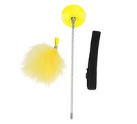 REXVTNS Interactive Cat Teaser Collar | Auto - Activated Feather Toy for Neck/Head/Shoes | Exercise & Anxiety Relief | Sturdy ABS Construction | 26g Lightweight (Yellow)