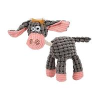 REXVTNS Jouet de Grippe pour Chiens | Jouet à mâcher en Peluche avec Squeaker | Soins oraux pour Les Petits/Grands/Grands Chiens | Chien Lavable Robuste présent (Grey)