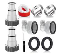 REXVTNS Kit d'adaptateur de Tuyau, Collier fileté Durable, Connexion sécurisée, tuyaux de 1,5 et 1,25 Pouces