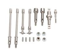 REXVTNS Kit d'arbre d'entraînement en Acier Inoxydable pour Axial SCX24 1/24 RC Car | Ensemble d'arbre de Transmission Avant et arrière | Pièces de Mise à Niveau de précision élevée pour