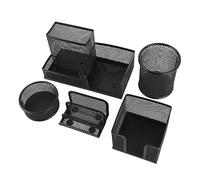 REXVTNS Metal Pen Holder Set | 6 - Piece Mesh Desk Organizer for Office/Home/Classroom | Multifunctional Pencil Holder with Non - Tarnish Layer | Desktop Storage Solution
