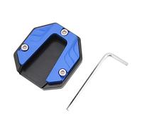 REXVTNS Motorcycle Side Stand Plate Pad | High Strength Aluminum Alloy Support | Kickstand Pad for Hot Pavement/Grass/Sand | Universal Fit Ground Stability Accessory (Blue)