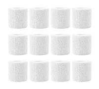 REXVTNS Paquet de 12 enveloppes de Graisse, Bandage en Chef Polyester Non tissé, Bandage Auto-adhésif, Bandages élastiques Animaux étanches Bandage de réparation Principal pour (Blanc)