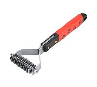 REXVTNS Pet Hair Comb | Stainless Steel Deshedding Tool for Dogs/Cats | Long Hair Grooming Brush with Rounded Tips | Secure Grip Ergonomic Handle (M337-13)