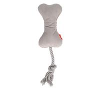 REXVTNS Plush Dog Toy with Squeakers | Interactive Bone Shape for Teeth Care & Chewing | Soft Stuffed Toys for Small Dogs/Puppies | Top Material, 6.7x3.9in