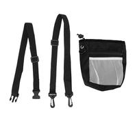 REXVTNS Poux de Formation des greffes de Chiens | Sac à Taille/Sac à bandoulière de Grande capacité/Clip - on | Nylon Protecteur avec Support de Sac de Merde | pour Une Formation / (Black)