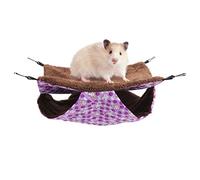 REXVTNS Purple Rabbit Pet Hammock | Double Layer Warm Sleeping Bag for Hamsters/Squirrels/Birds | Soft Polyester Peach Skin & Shu Velveteen | Hanging Bed House for Small Pets (Large Size)