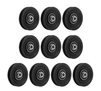 REXVTNS Roue de poulie en Nylon de 3,5 Pouces 10pcs | Roulement Solide et Silencieux pour l'équipement de Gym/Porte de Garage/ascenseurs d'échelle | Poulie de Grue Universelle avec Un