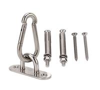 REXVTNS Stainless Steel Ceiling Hooks | Strong 304 Swing Hangers for Yoga Hammock/Boxing Bag/Outdoor Chair | U Type Fixing Hooks with Clip & Screws | Indoor & Outdoor Use