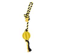 REXVTNS Toy de Dentition du Puzzle de Chien | Bord Traine Strong Treats Ball | Jouet à mâcher Rechargeable pour Chiots/Petits et Moyens Chiens | Caoutchouc sûr, contrôle de la Plaque (Yellow)