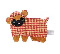 REXVTNS Toys grinçants en Peluche de Chien | Aid de Confort et Toy de mâcher des Soins oraux pour Les Petits/Moyens Chiens | Design molaire sécurisé avec Un Son de cliquetis Amusant (Orange Dog)
