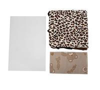 REXVTNS Tunnel pour Petits Animaux |Cachette et Jeu en Flanelle à imprimé léopard |Rideau à Franges Amovible pour Hamsters et cochons d'Inde |Tapis Double Face Toutes Saisons (Brown Print)