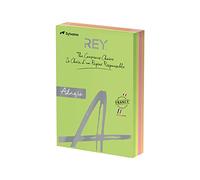 Lot de 2 - REY INAPA Ramette 125 feuilles x 4 teintes papier couleur flash ADAGIO assortis fluo A4 80g