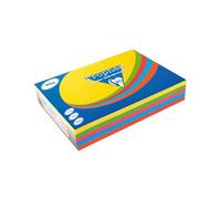 Rey Adagio - Lisse - 104 micromètres - jaune intense, bleu intense, vert intense, rouge intense, orange intense - A4 (210 x 297 mm) - 80 g/m² - 500 feuille(s) ramette - papier pour reprographie (pack