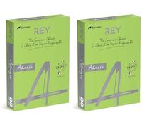 REY® ADAGIO, papier couleur anis, 80g, A4, PEFC™, ramette de 500 feuilles (Lot de 2)