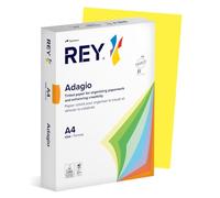 Ramette papier couleur Rey Adagio couleurs intenses A4 80 gr - 500 feuilles - jaune vif