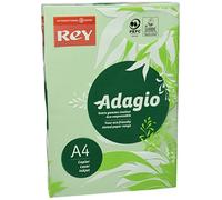 Rey Adagio Ramette de 250 feuilles papier couleur pour imprimante laser/jet d'encre/copieur 160g Format A4 Vert vif