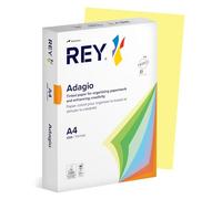 Rey Adagio Ramette de 250 feuilles papier couleur pour imprimante laser/jet d'encre/copieur 160g Format A4 canari