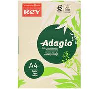 Rey Adagio Ramette de 250 feuilles papier couleur pour imprimante laser/jet d'encre/copieur 160g Format A4 ivoire