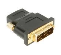 REY Adaptateur DVI-D (18+1) mâle vers HDMI Femelle, avec Boulon Doré