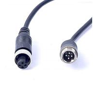 REY Câble d'extension connecteur aviation 4 broches mâle-femelle, 5M, alimentation vidéo, noir