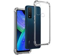 REY Coque Anti-Shock pour TCL 20R 5G - 20AX 5G, TPU Transparent en Silicone Antichoc