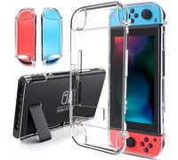 REY Étui pour Nintendo Switch, Coque Ultra Fine, Protecteur, Transparent Semi-Rigide, 5 pièces