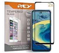 REY [Lot de 2] Verre Trempé 3D pour Nokia XR20, Noir, Protecteur d'écran qualité supérieure, Protection Complète, 3D, 4D, 5D