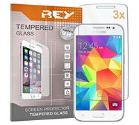 REY [Lot de 3] Verre Trempé pour Samsung Galaxy Core Prime G3606, Protecteur d'écran qualité supérieure