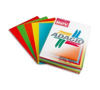 Lot de 2 - REY INAPA Ramette 40 feuilles x 5 teintes papier couleur intense ADAGIO assortis intenses A4 80g