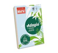 Rey Adagio Ramette 40 feuilles x 5 teintes 80g A4 Assorties pastel et vif