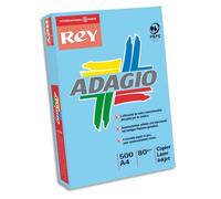 REY INAPA Ramette 500 feuilles papier couleur vive ADAGIO Bleu vif A4 80g