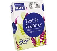 REY Ramette 500 feuilles papier Extra Blanc TEXT & GRAPHICS A4 100g CIE 170 très satiné