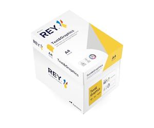 REY® TEXT & GRAPHICS, papier reprographique, blancheur élevée, 100g, A4, FSC®, carton de 4x500 feuilles