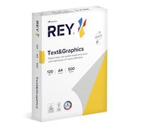 REY® TEXT & GRAPHICS, papier reprographique, blancheur élevée, 120g, A4, FSC®, ramette de 250 feuilles