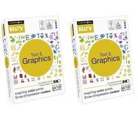 REY® TEXT & GRAPHICS, papier reprographique, blancheur élevée, 120g, A4, FSC®, ramette de 250 feuilles (Lot de 2)