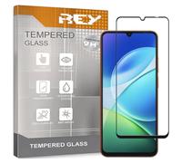 REY Verre Trempé 3D pour BLACKVIEW Wave 10-10C, Noir, Protecteur d'écran qualité supérieure, Protection Complète, 3D, 4D, 5D