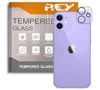 REY Verre Trempé 3D pour caméra pour IPHONE 12 Mini 5,4", Noir, Protecteur d'écran qualité supérieure, Protection Complète, 3D, 4D, 5D