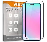 REY Verre Trempé 3D pour IPHONE 14 6,1", Noir, Protecteur d'écran qualité supérieure, Protection Complète, 3D, 4D, 5D